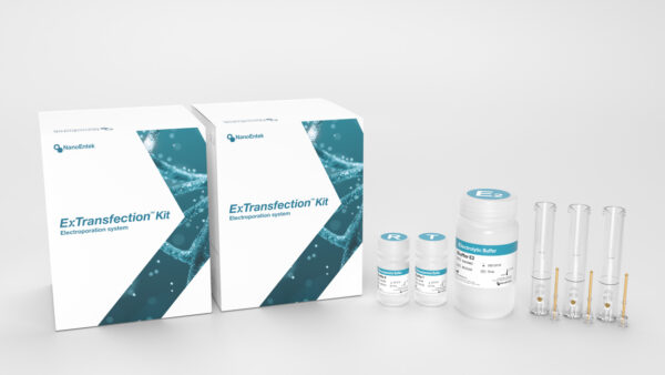 Pełny zestaw ExTransfection Kit 100 μL EXT10025K z końcówkami, probówkami i buforami