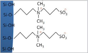 Charakterystyka fazy Eurospher II 100 HILIC: modyfikacja zwitterionowa amonowo-sulfonowa, 7% węgla.