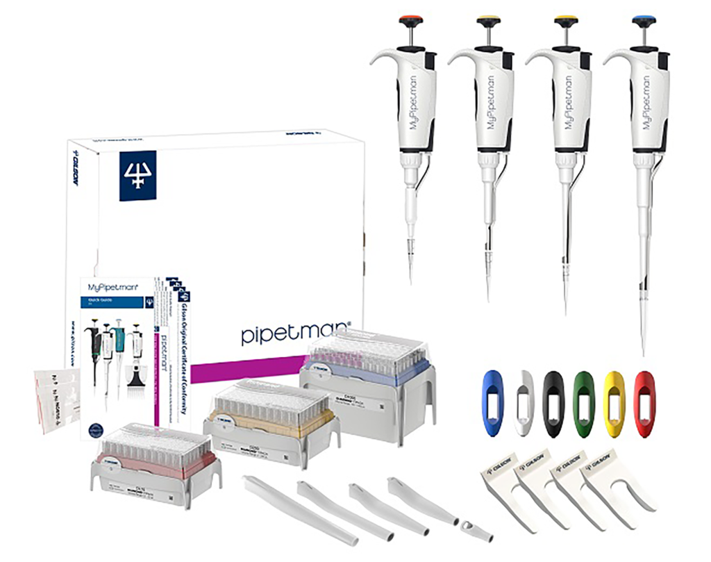 Zestaw Gilson MyPIPETMAN Select 4-Pipette Kit F167390 z pipetami i akcesoriami
