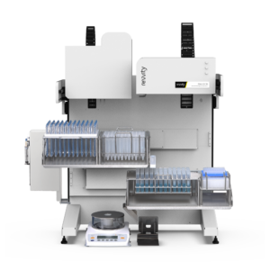 System Revvity Omni LH 96 do automatyzacji pipetowania i przygotowania próbek w laboratorium